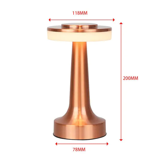 Retro Bar Desk Table Lamp Rechargeable Wireless Touch Sensor Night Light for Restaurant Coffee Bedroom Bedside Home Decor Lamps